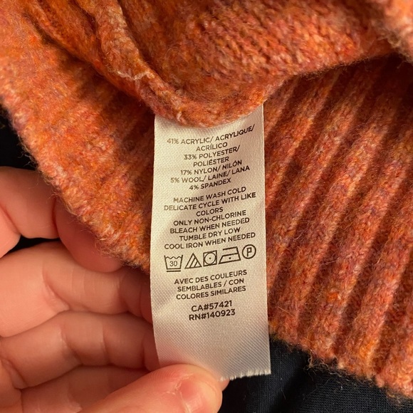 Loft Coral Blush Argyle Wool Sweater - Picture 8 of 8